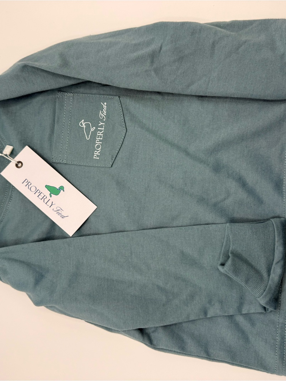 Properly Tied Kids' Long Sleeve Tee in Dusty Teal